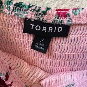 Torrid Midi Challis Smocked Tiered Dress